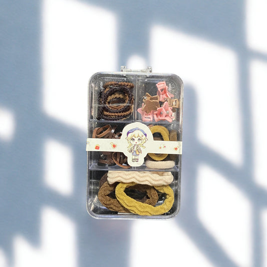 Multi Color Hair Bands and Clips Pack
