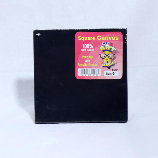 PREMIUM BLACK  CANVAS SQUARE 6" 3156