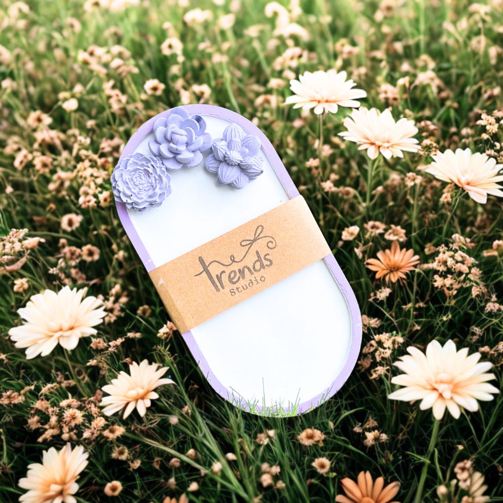 Oval Tray With Cactus