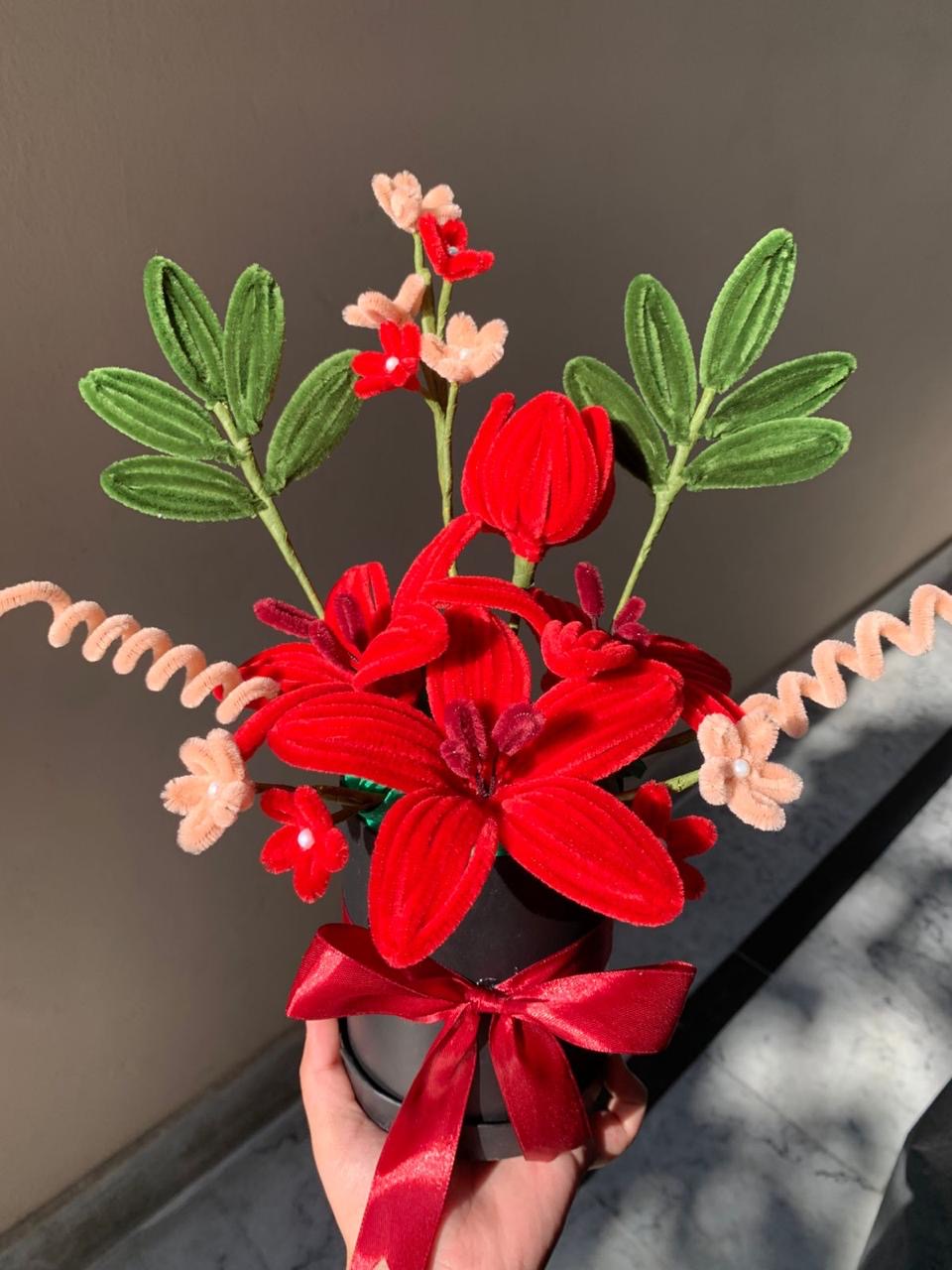 Handmade Velvet Bloom Box – Everlasting Luxury Floral Arrangement