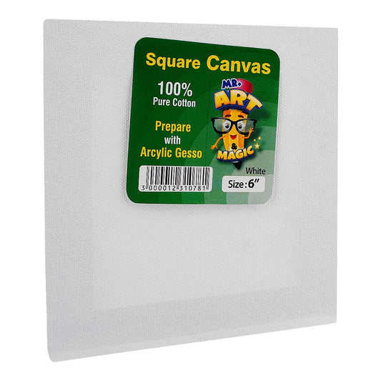 PREMIUM WHITE CANVAS SQUARE 6" 3106