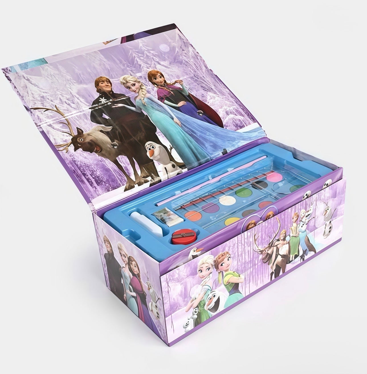 Box Style Coloring Kit Set 62 Pcs– Art & Craft Box with Markers, Crayons, Paints & Stationery