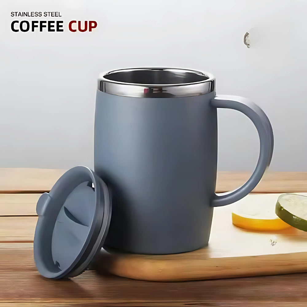 Double Insulated Coffee Mug With Spill-Proof Lid