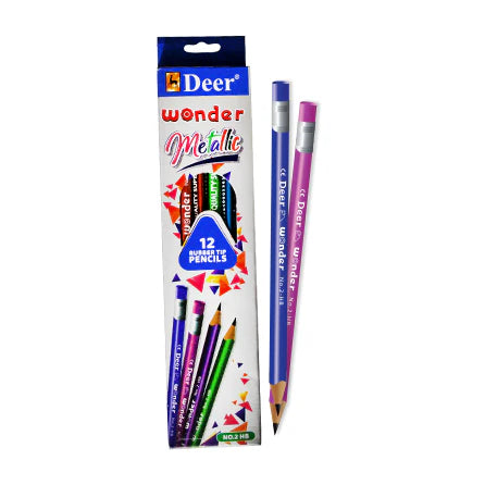 DEER WONDER METALLIC LEAD PENCILS 12PCS 1901