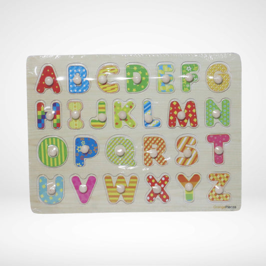 WOODEN PEG ABC WITH HANDLE SMALL WP-017
