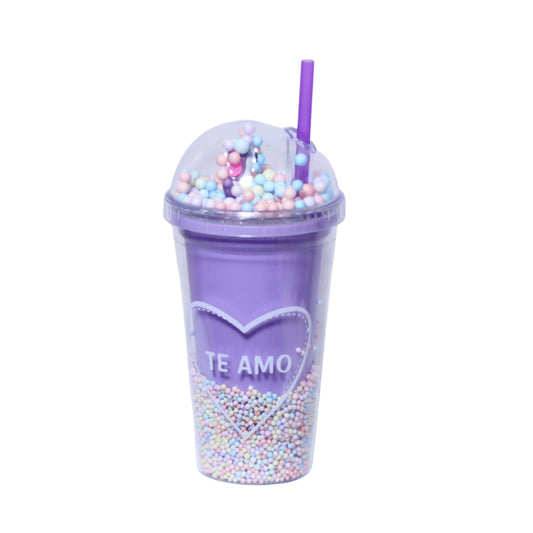 FANCY STRAW GLASS UNICORN WG-3