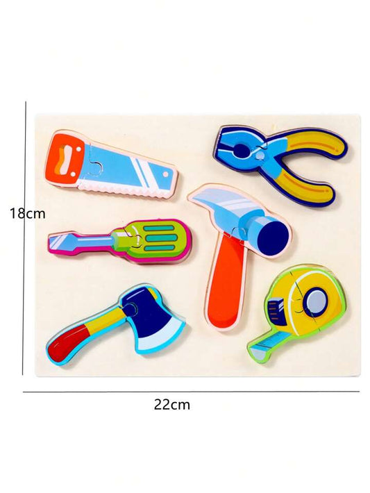WOODEN PEG TOOLS PUZZLE SET WP-036