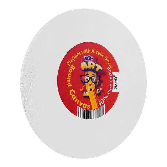 PREMIUM WHITE CANVAS ROUND 6" 3206