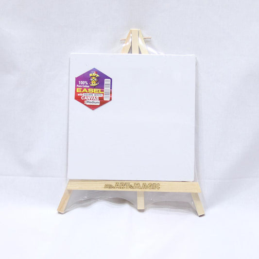 EASEL WITH SQUARE WHITE CANVAS MEDIUM 3903