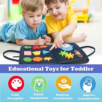 WITHOSENT BUSY BOARD FOR TODDLERS 4 LAYERS