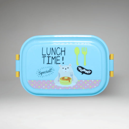 LUNCH BOX 2 PARTITIONS WITH SPOON AND FORK
