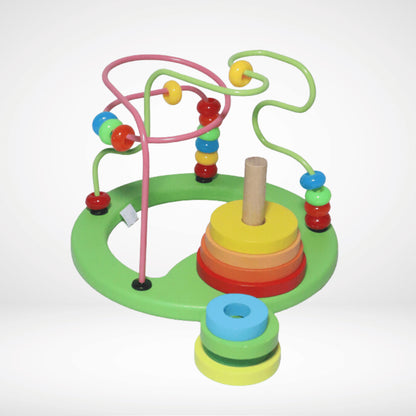 BEADS AROUND THE TOWER WOODEN TOY WP-041