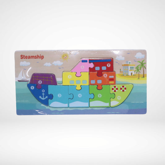 WOODEN PEG STEAMSHIP PUZZLE WP-040