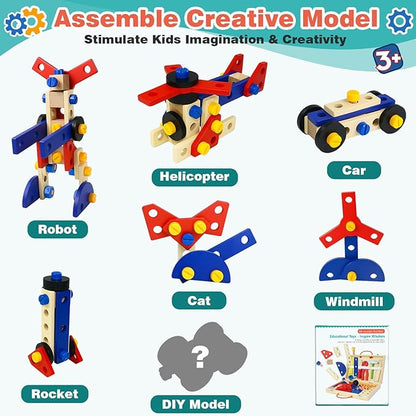 WOODEN TOOL SET FOR KIDS AGE 3+