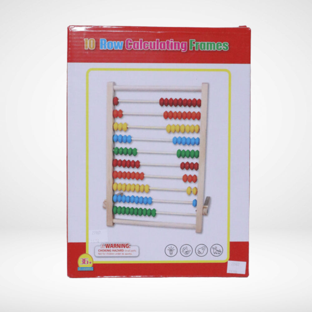 WOODEN PEG 10 ROW CALCULATING FRAMES WP-043