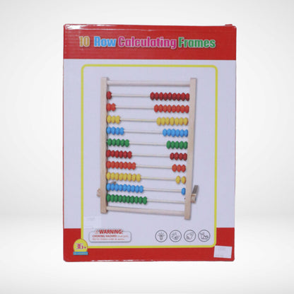 WOODEN PEG 10 ROW CALCULATING FRAMES WP-043