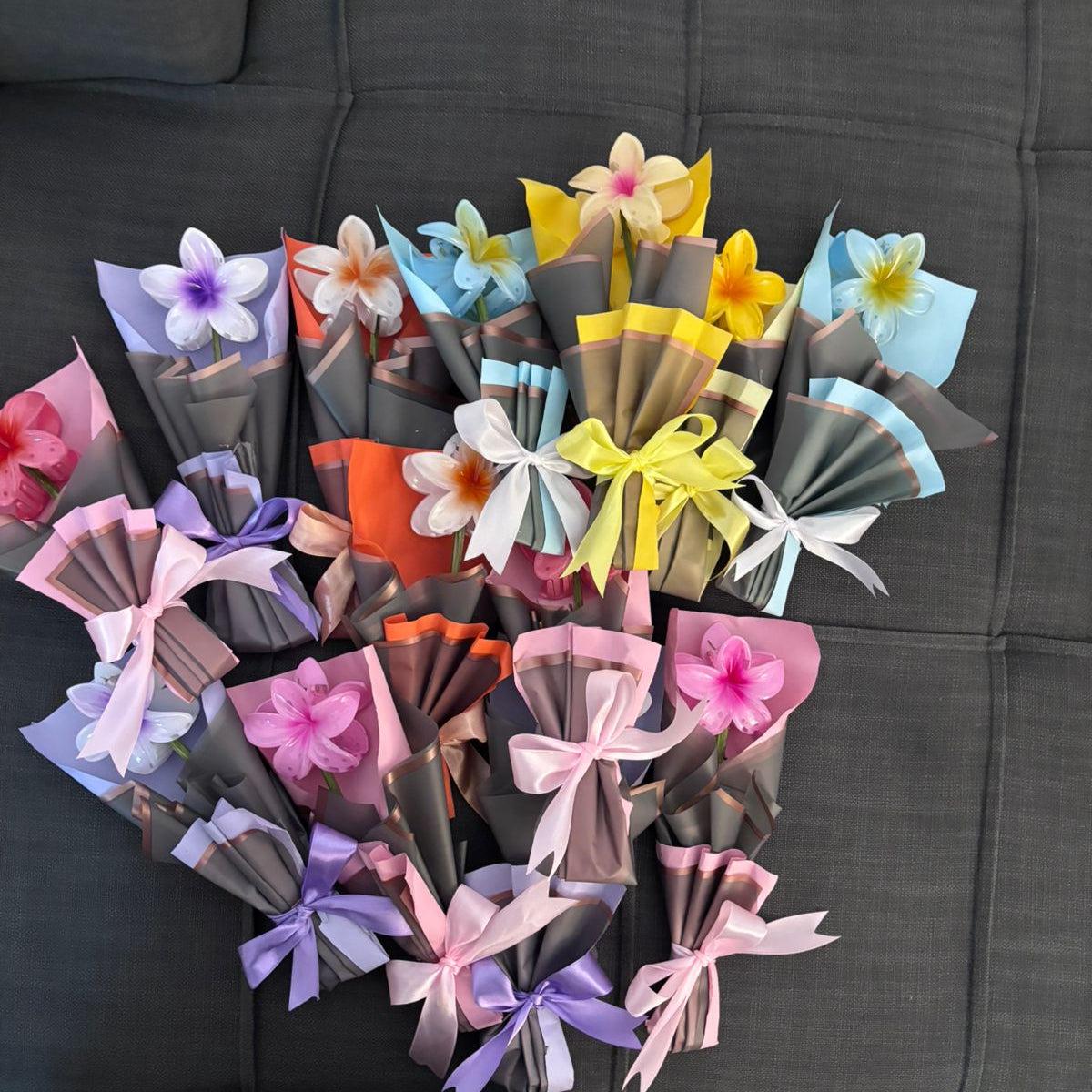 Crystal Bloom Mini Bouquet - Flower Shape Catcher with hand crafted Bouquets