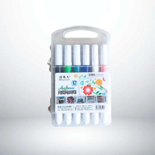 Shiyiwen Acrylic Markers 12 Colors
