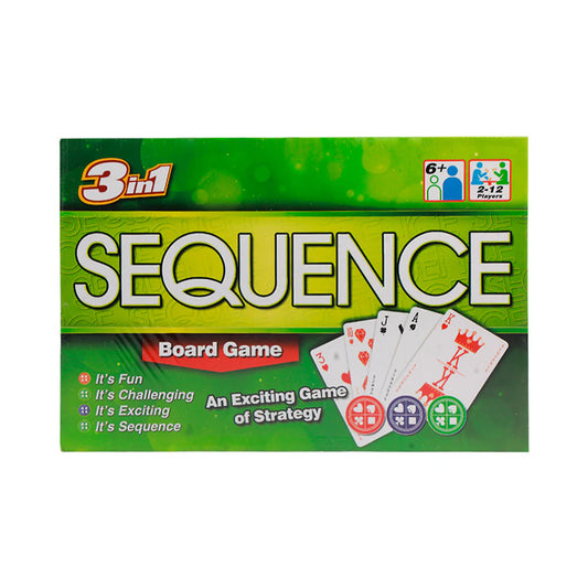 SEQUENCE 3IN 1 BOARD GAME 7404
