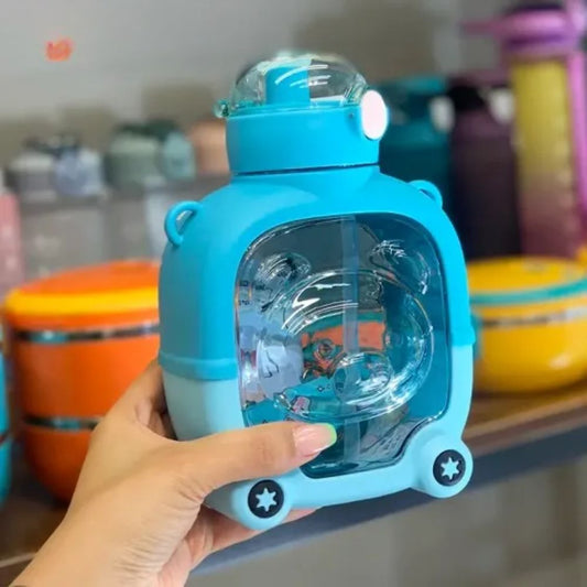 Cute Bear Shape Sipper Bottle 1000ml for Kids