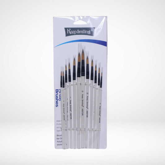 KEEPSMILING ARTIST BRUSHES SET ROUND A6075R 12PCS