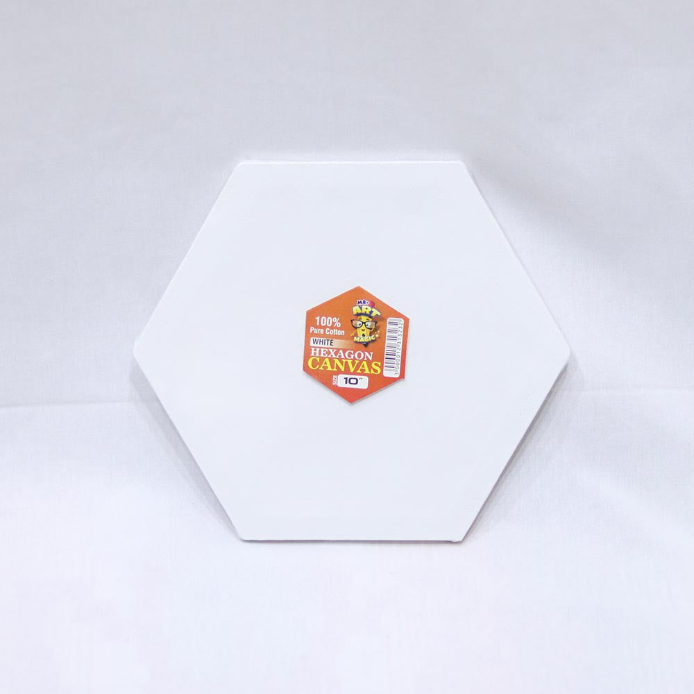 PREMIUM WHITE CANVAS HEXAGON 10" 3310
