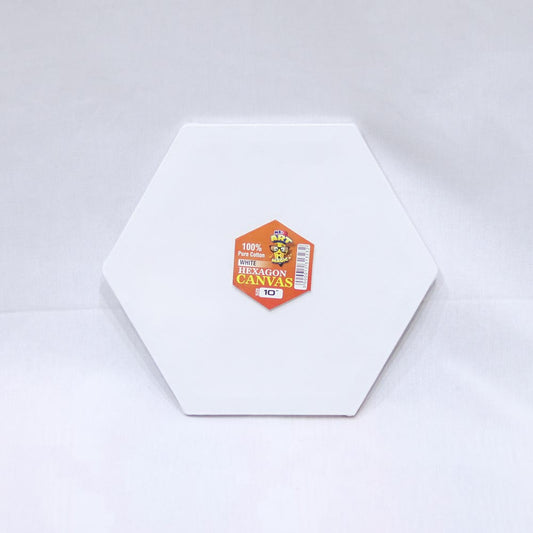 PREMIUM WHITE CANVAS HEXAGON 10" 3310