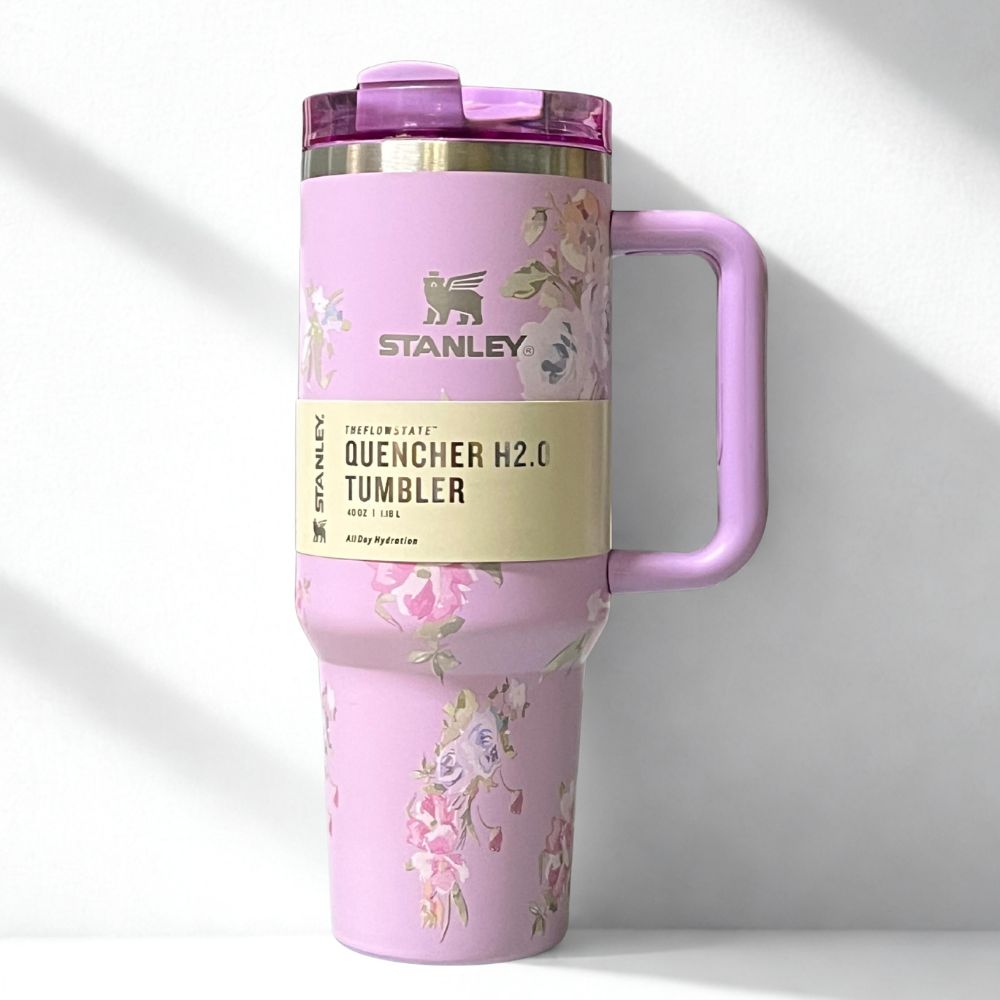 Floral Stanley Flowstate Tumbler 'The Quencher H2.0' 1.18L