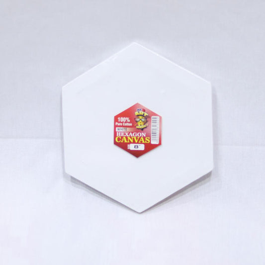 PREMIUM WHITE CANVAS HEXAGON 4" 3304