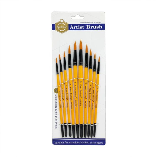 KEEPSMILING ARTIST BRUSHES SET TRIANGULAR A6095R 12PCS