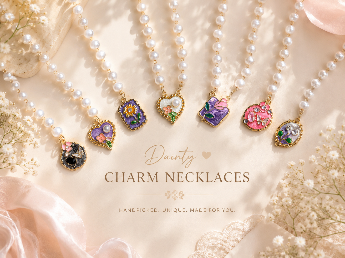 Bridgerton Inspired Vintage Charm Pearl Pendant Necklace