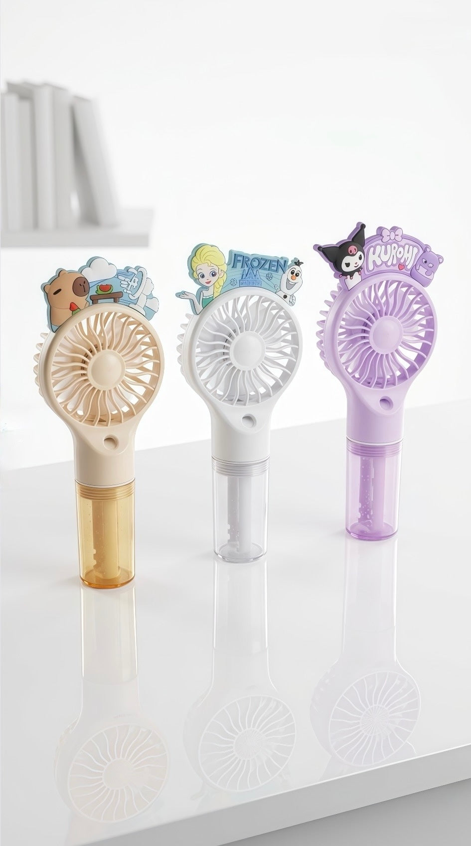 Kuromi Rechargeable Hand Fan with Mist Spray – Mini USB Portable Cooling Fan | Compact Dual Cooling Summer Essential