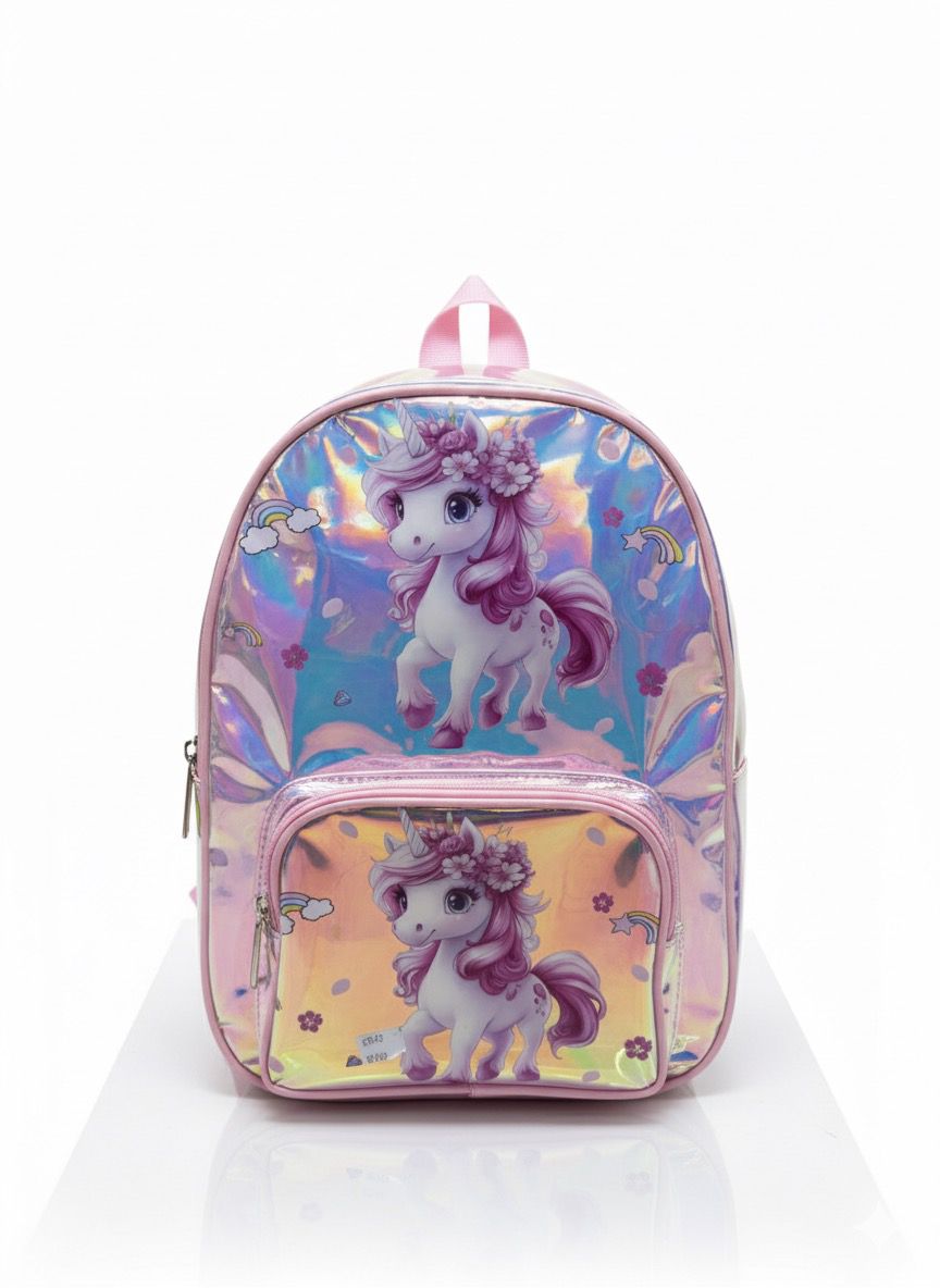 Cute Unicorn Holographic Shoulder Bag for Kids 14"