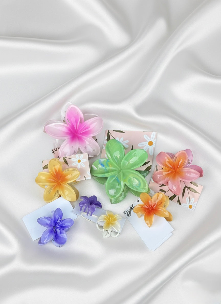 Bloom Pop Flower Clip Set – 8-Piece PVC Carry Bag
