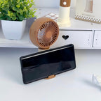 Rechargeable Portable Hand Fan (YM88)– Mini USB Cooling Fan with Stand | Compact & Stylish Summer Essential