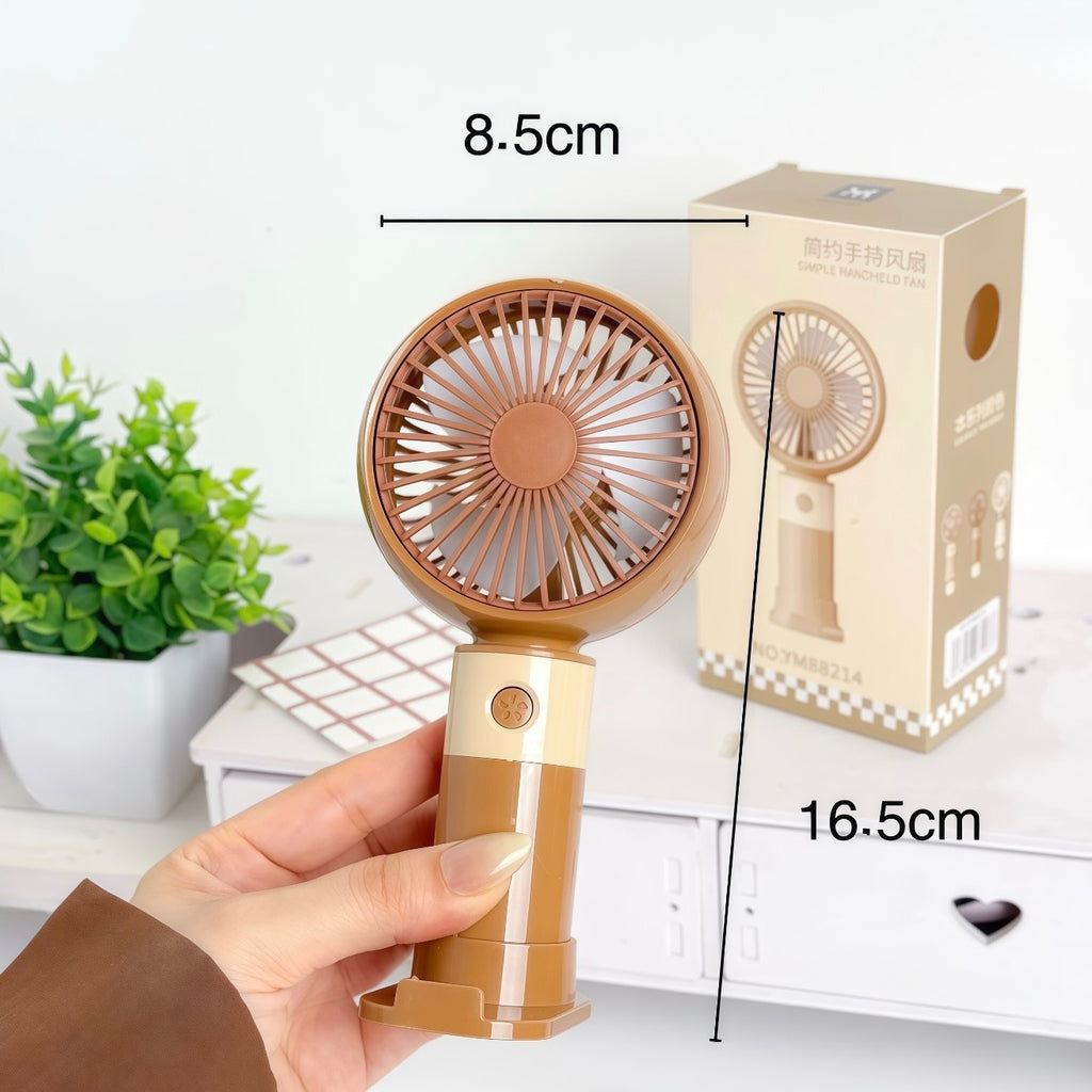 Rechargeable Portable Hand Fan (YM88)– Mini USB Cooling Fan with Stand | Compact & Stylish Summer Essential