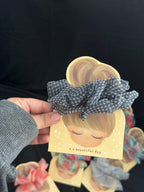 Pair of Soft Fabric Scrunchies on a Cute Card
