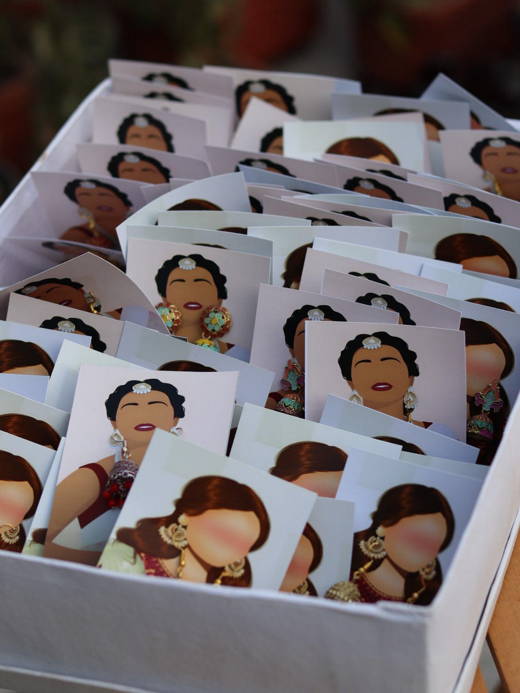 Festive Eid Jumka Set on Creative Card. Earring Set For Gifting