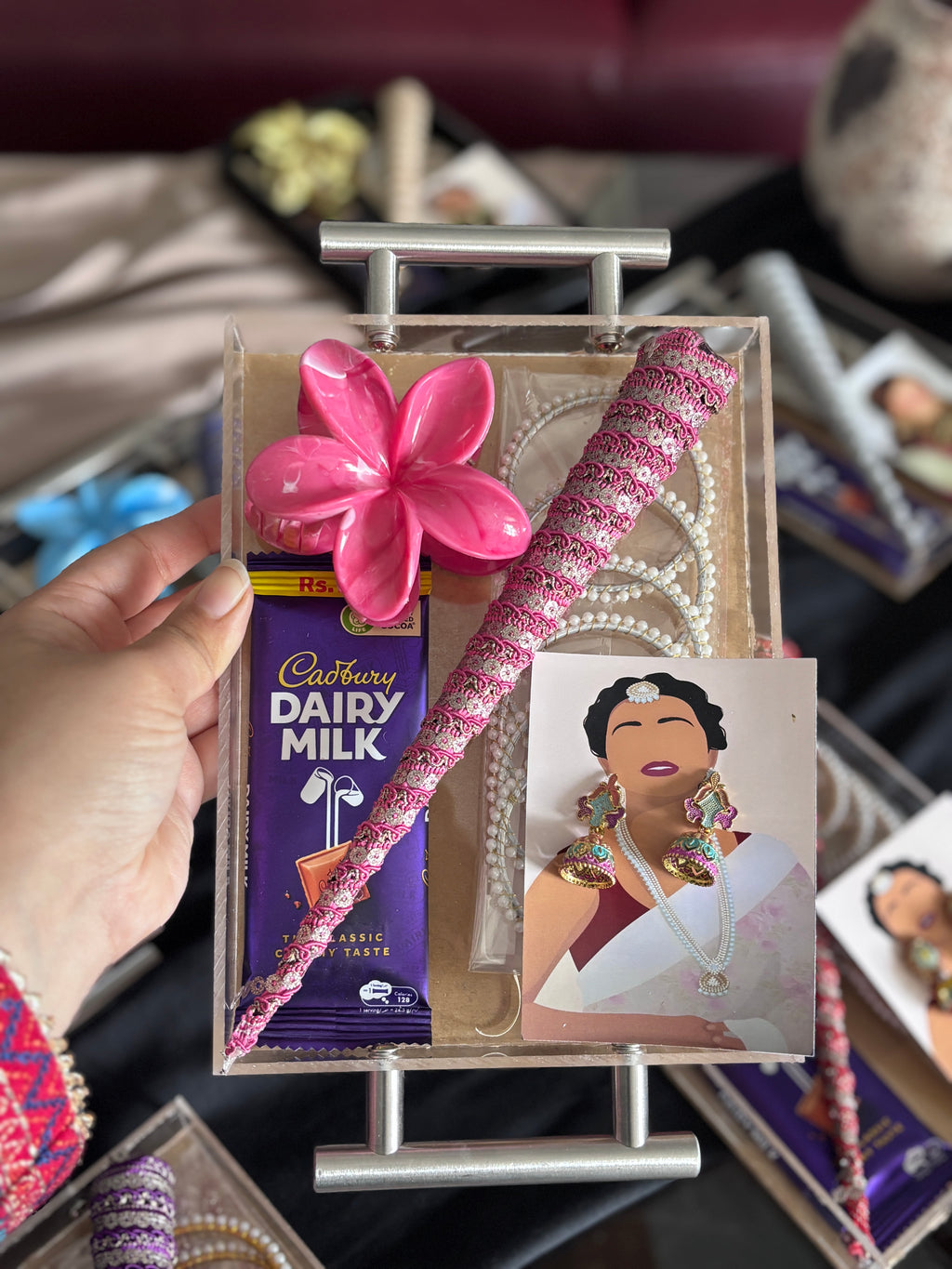 Eid Celebration Curated Gift Tray | Elegant Acrylic Festive Set