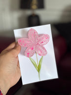 Bloom Stem Flower Hair Clip – Aesthetic Floral Claw Clip Card