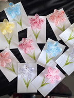 Bloom Stem Flower Hair Clip – Aesthetic Floral Claw Clip Card
