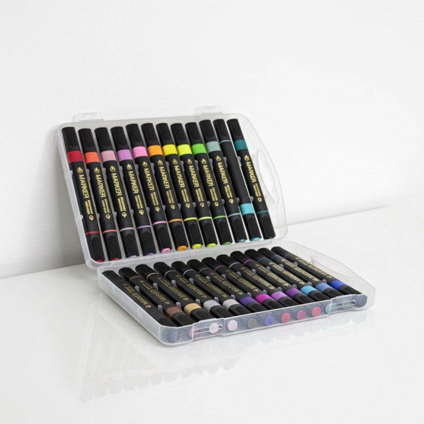 TONGDI WATER BASED DUAL SIDED COLOR MARKERS PACK OF 24