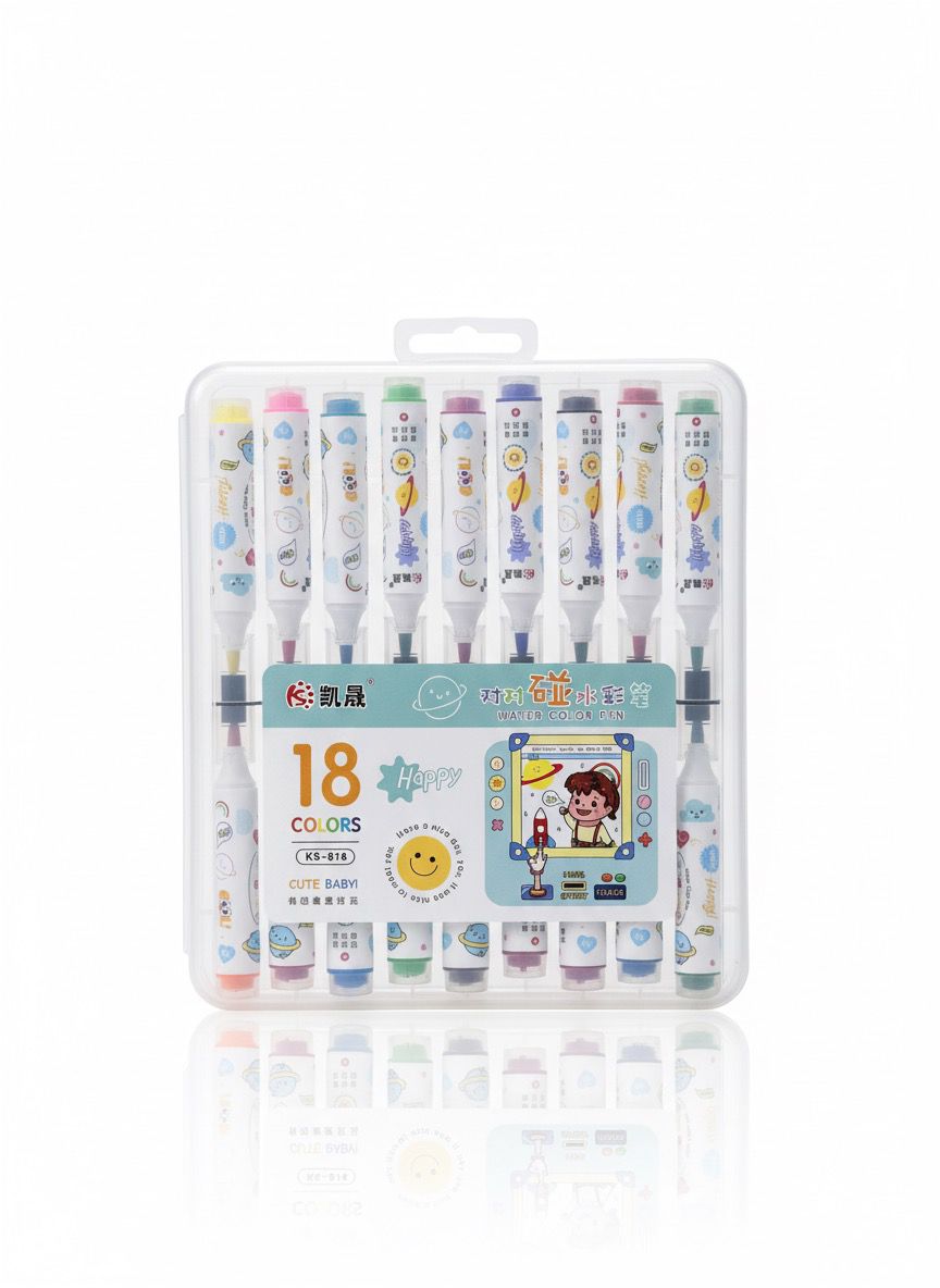 WATER COLOR MARKER PACK OF 18 KS-816