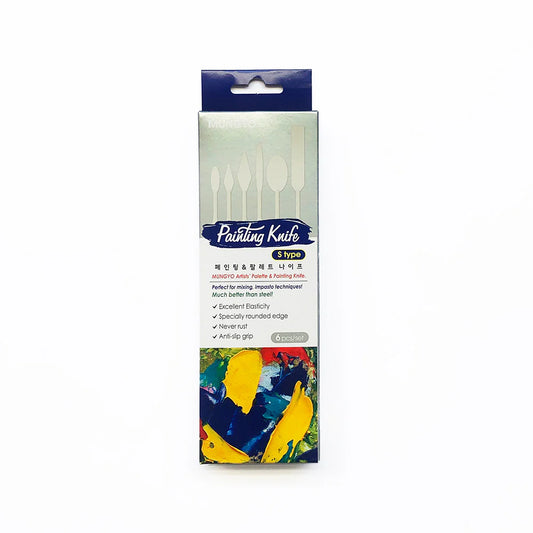 MUNGYO PAINTING KNIFE S TYPE 6 PCS