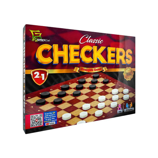 CLASSIC CHECKERS AND LUDO 2IN1 BOARD GAME 7301