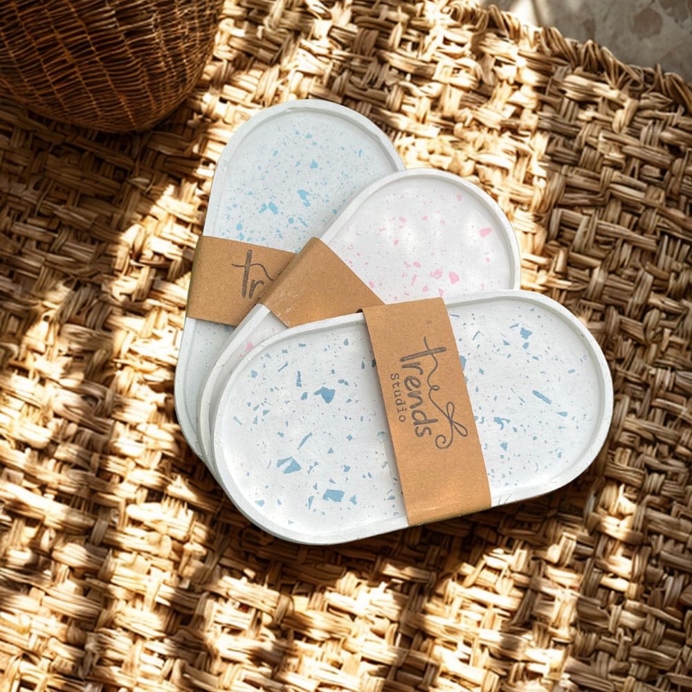 Oval Tray With Terrazzo Chips