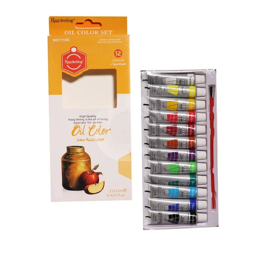 KEEPSMILING OIL COLOR SET + BRUSH 12PCS