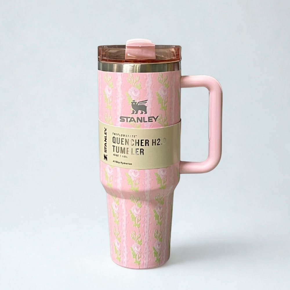 Floral Stanley Flowstate Tumbler 'The Quencher H2.0' 1.18L