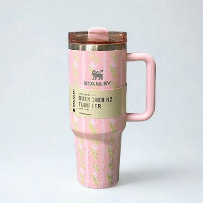 Floral Stanley Flowstate Tumbler 'The Quencher H2.0' 1.18L