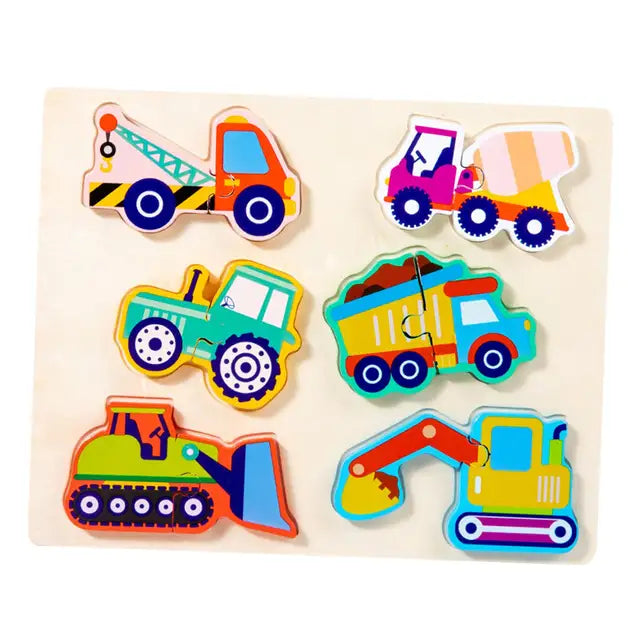 WOODEN PEG TRUCK PUZZLE SET WP-036